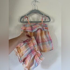 Cat & Jack Multicolor Ruffled Top and Shorts Set